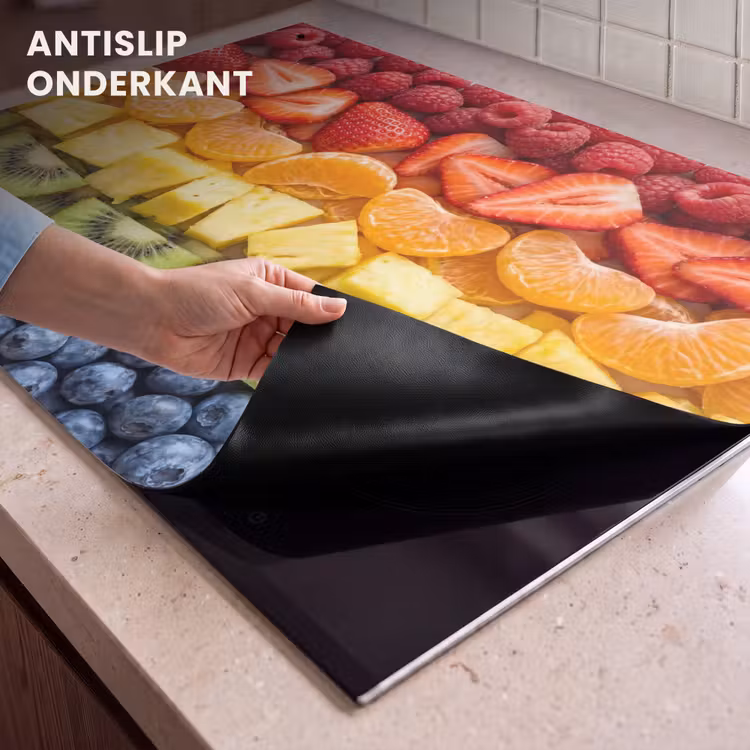 Inductie beschermer en spatscherm (2in1) - Fruit - Regenboog - Gezond - Kleurrijk — 4