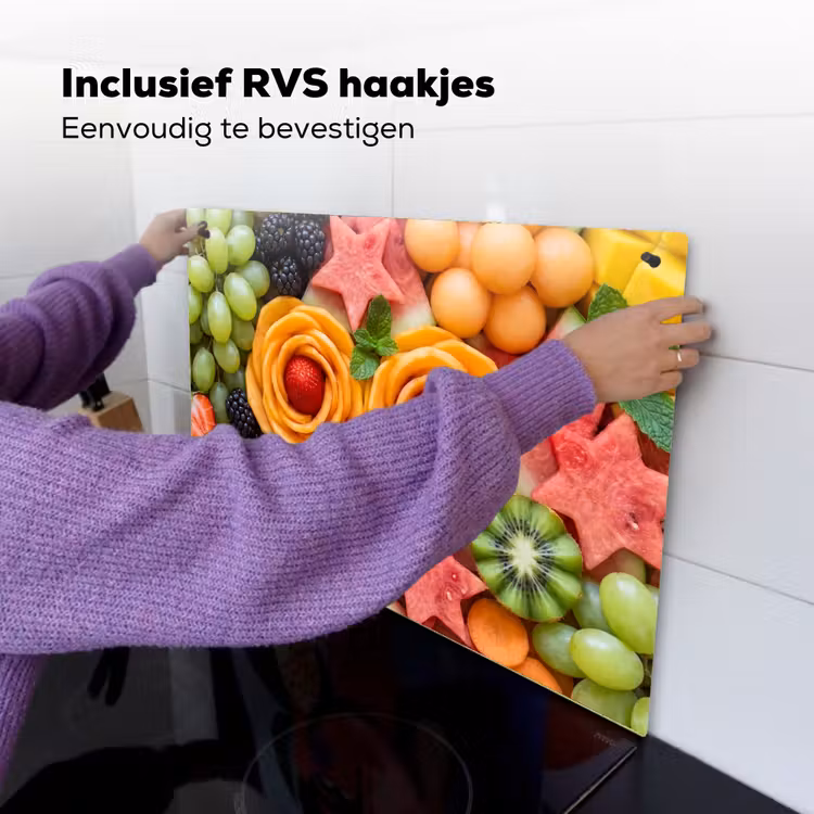 Inductie beschermer en spatscherm (2in1) - Fruit - Variatie - Kleurrijk - Vers - Eten — 7