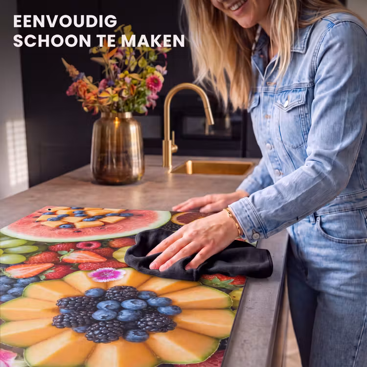 Inductie beschermer en spatscherm (2in1) - Fruit - Vers - Variatie - Eten - Kleurrijk — 5