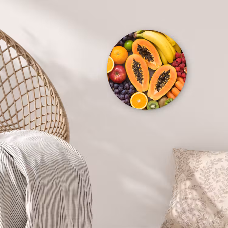 Muurcirkel - Eten - Fruit - Groenten - Vers - Kleurrijk — 5