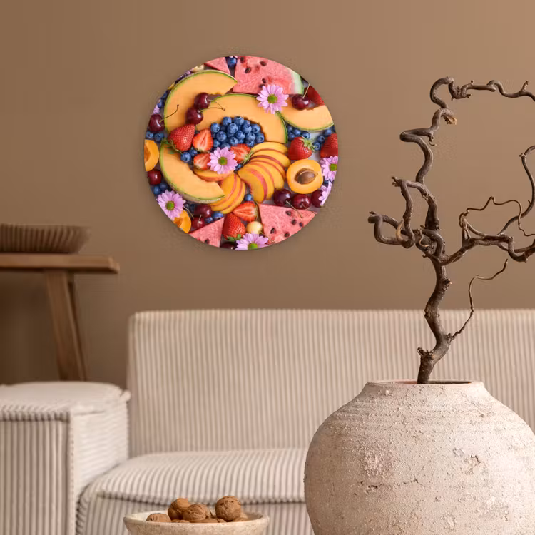 Muurcirkel - Eten - Fruit - Zomer - Kleurrijk — 2