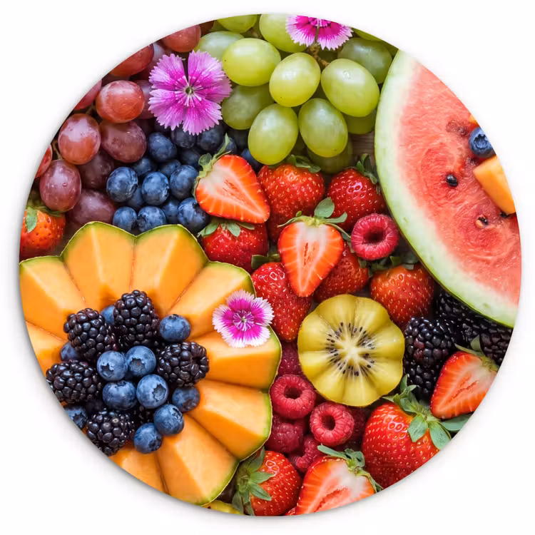 Muurcirkel - Fruit - Vers - Variatie - Eten - Kleurrijk — 1
