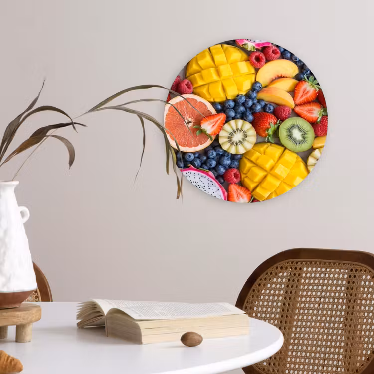 Muurcirkel - Fruit - Versneden - Kleurrijk - Eten - Gezond — 4