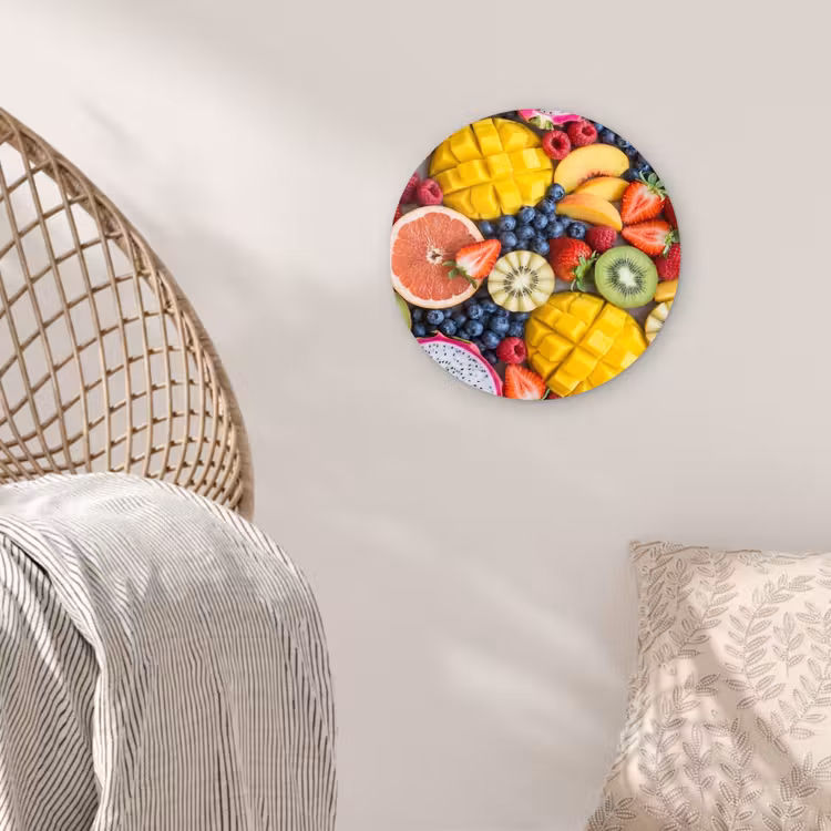 Muurcirkel - Fruit - Versneden - Kleurrijk - Eten - Gezond — 5