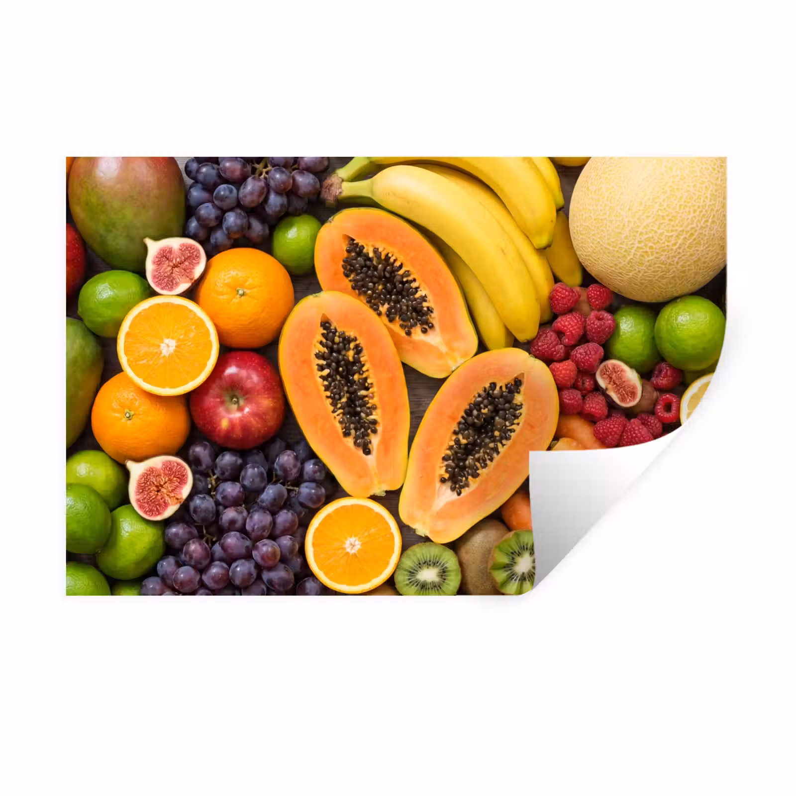 Muursticker - Eten - Fruit - Groenten - Vers - Kleurrijk — 1