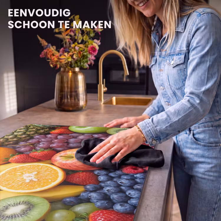 Inductie beschermer en spatscherm (2in1) - Eten - Fruit - Vers - Kleurrijk - Voeding — 5