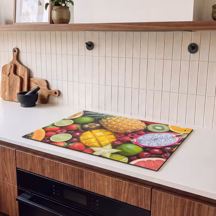Inductie beschermer en spatscherm (2in1) - Fruit - Assortiment - Vers - Gezond - Kleurrijk — 3