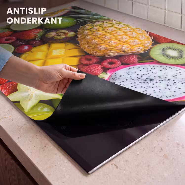 Inductie beschermer en spatscherm (2in1) - Fruit - Assortiment - Vers - Gezond - Kleurrijk — 4