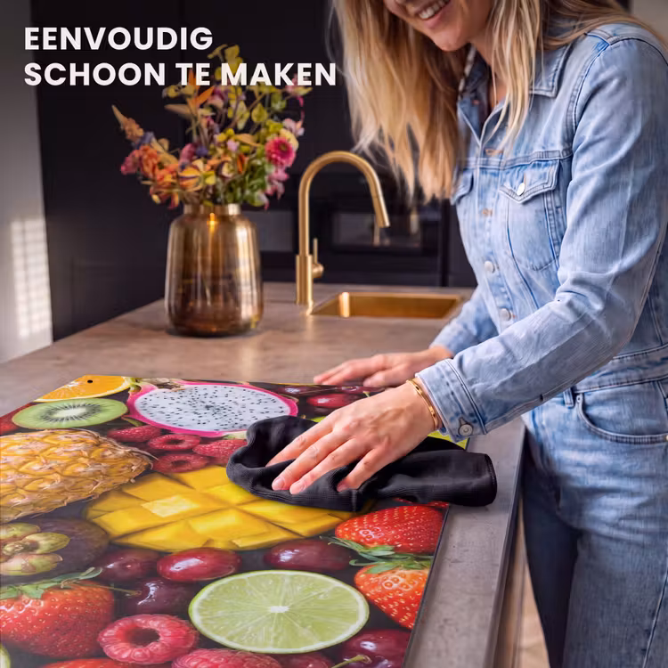 Inductie beschermer en spatscherm (2in1) - Fruit - Assortiment - Vers - Gezond - Kleurrijk — 5