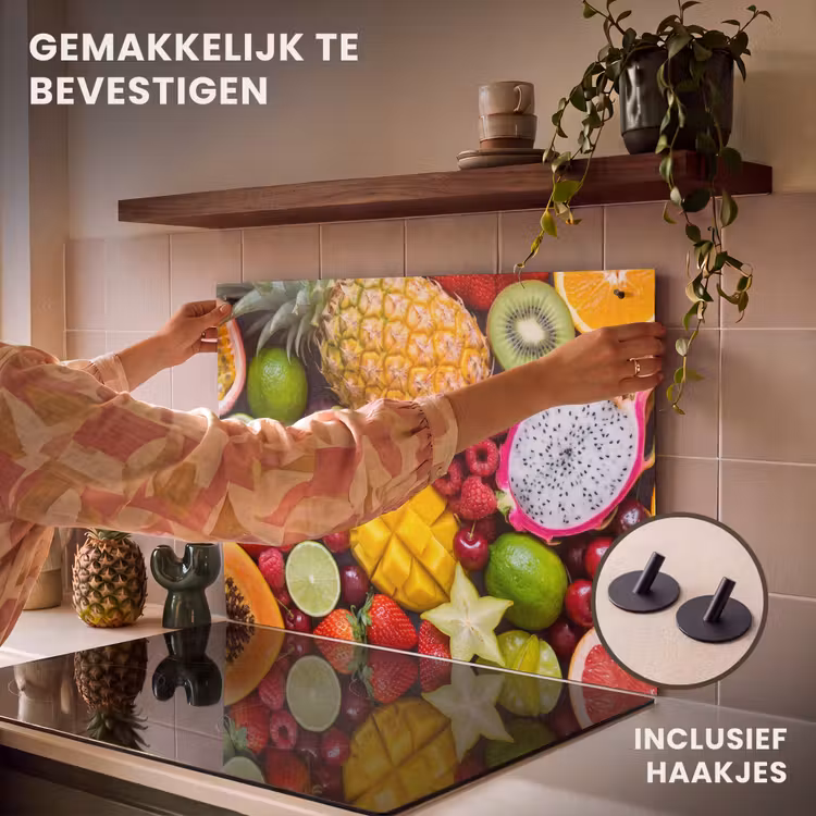 Inductie beschermer en spatscherm (2in1) - Fruit - Assortiment - Vers - Gezond - Kleurrijk — 7
