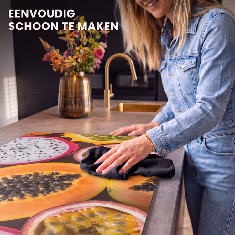 Inductie beschermer en spatscherm (2in1) - Fruit - Geopend - Tropisch - Eten - Kleurrijk — 5