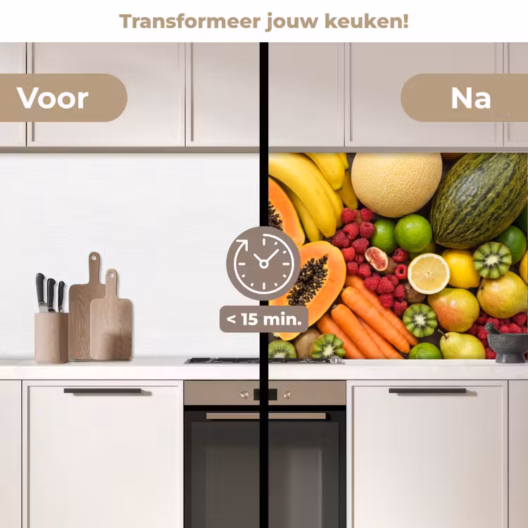 Keuken achterwand - Eten - Fruit - Groenten - Vers - Kleurrijk — 2
