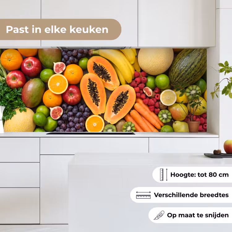 Keuken achterwand - Eten - Fruit - Groenten - Vers - Kleurrijk — 4