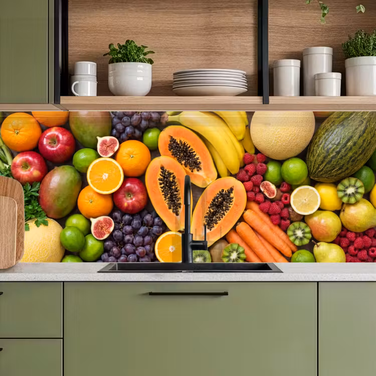 Keuken achterwand - Eten - Fruit - Groenten - Vers - Kleurrijk — 5