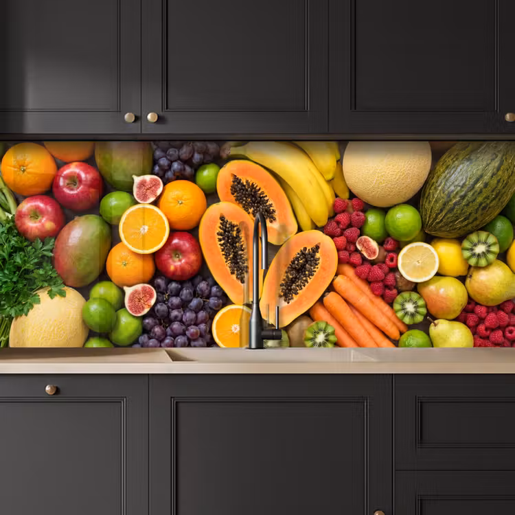 Keuken achterwand - Eten - Fruit - Groenten - Vers - Kleurrijk — 6