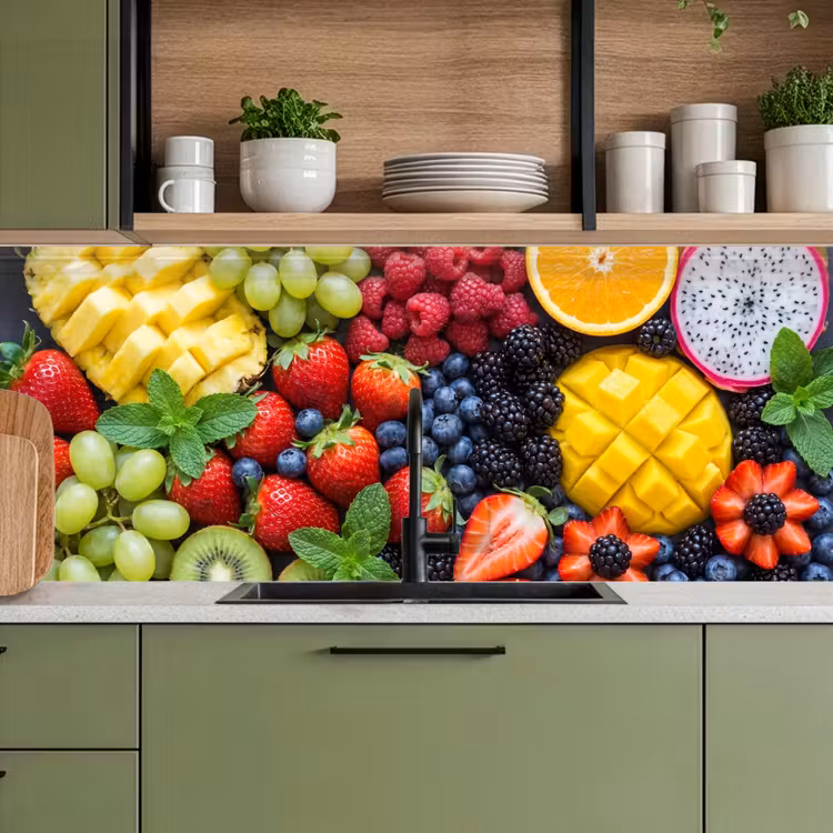 Keuken achterwand - Fruit - Vers - Kleurrijk - Eten — 5