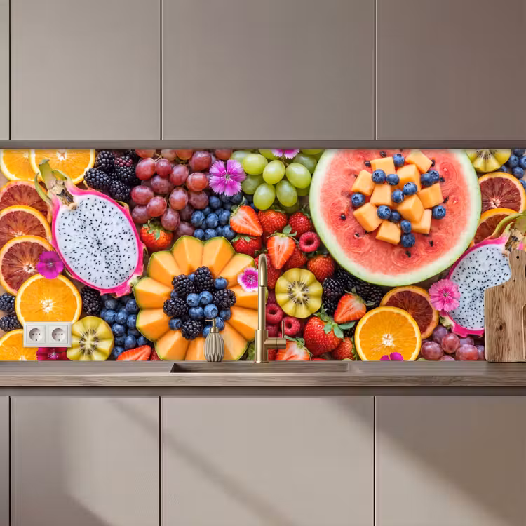 Keuken achterwand - Fruit - Vers - Variatie - Eten - Kleurrijk — 1