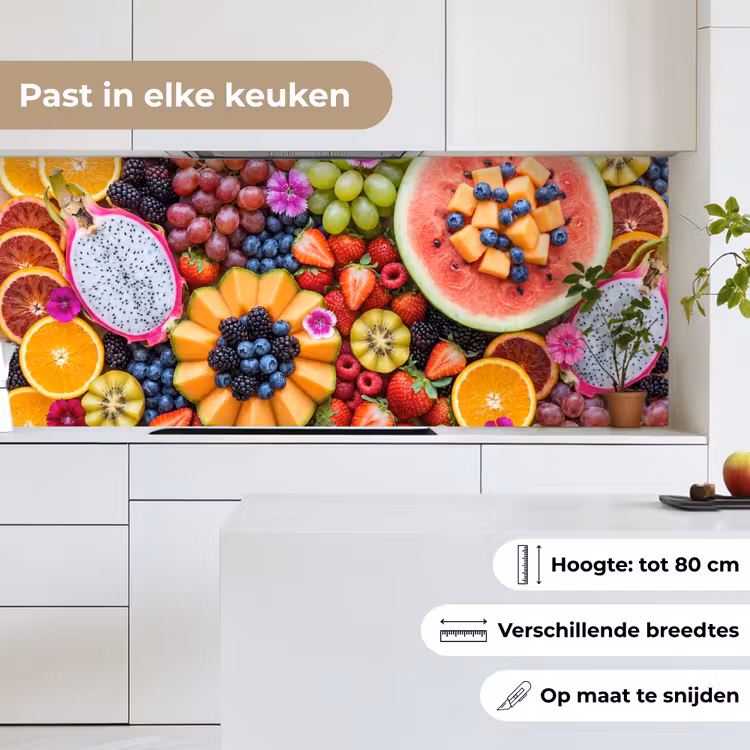 Keuken achterwand - Fruit - Vers - Variatie - Eten - Kleurrijk — 4