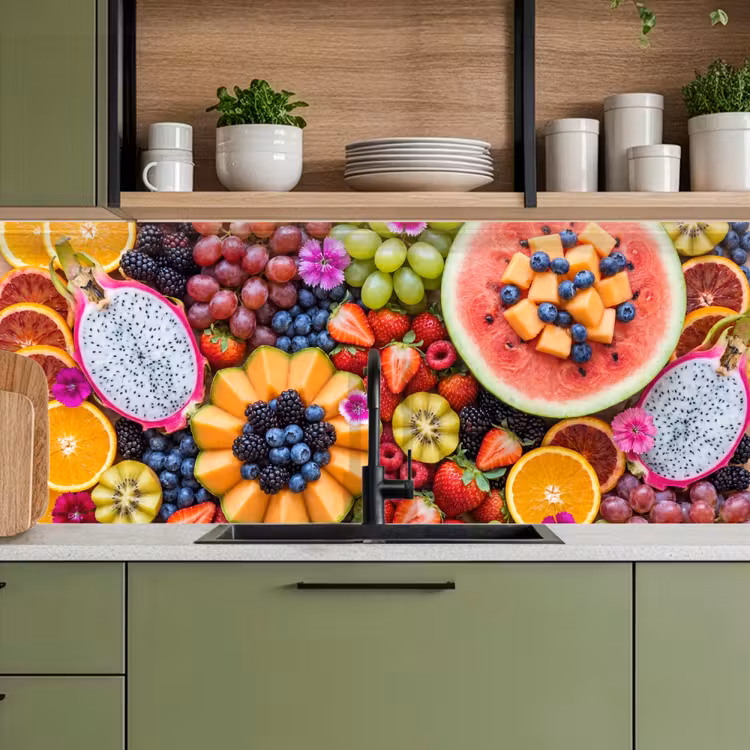 Keuken achterwand - Fruit - Vers - Variatie - Eten - Kleurrijk — 5