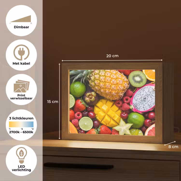 Lightbox - Wandlamp - Fruit - Assortiment - Vers - Gezond - Kleurrijk — 9