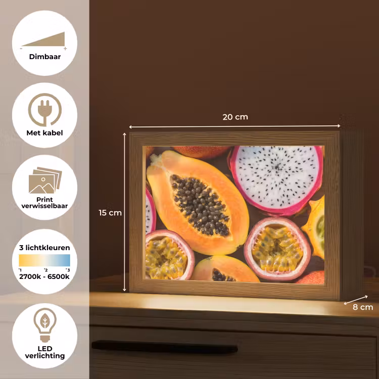 Lightbox - Wandlamp - Fruit - Geopend - Tropisch - Eten - Kleurrijk — 9