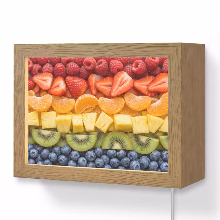 Lightbox - Wandlamp - Fruit - Regenboog - Gezond - Kleurrijk — 1