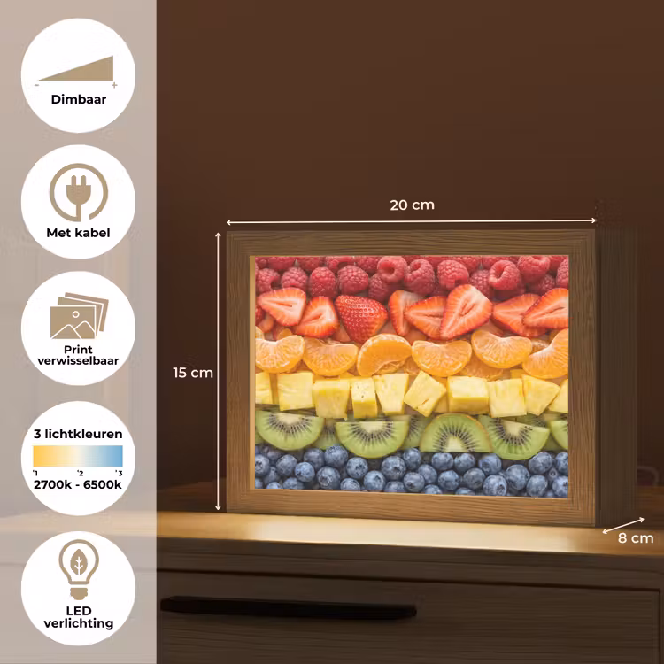 Lightbox - Wandlamp - Fruit - Regenboog - Gezond - Kleurrijk — 9