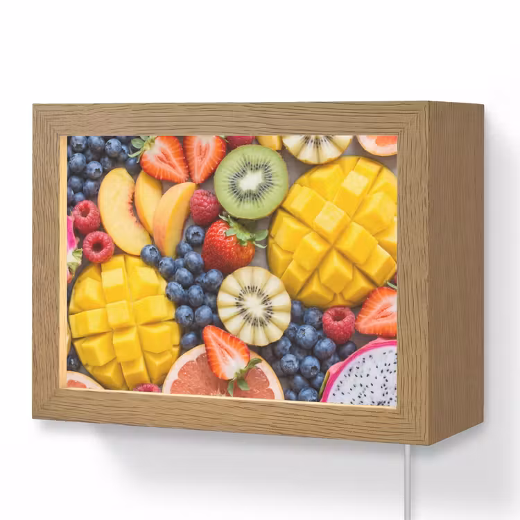 Lightbox - Wandlamp - Fruit - Versneden - Kleurrijk - Eten - Gezond — 1
