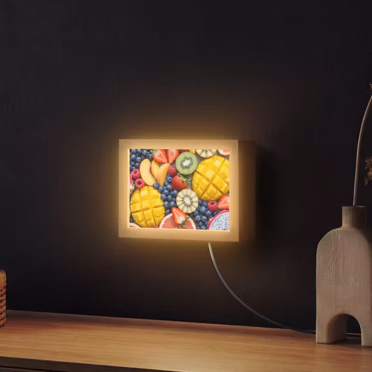 Lightbox - Wandlamp - Fruit - Versneden - Kleurrijk - Eten - Gezond — 2