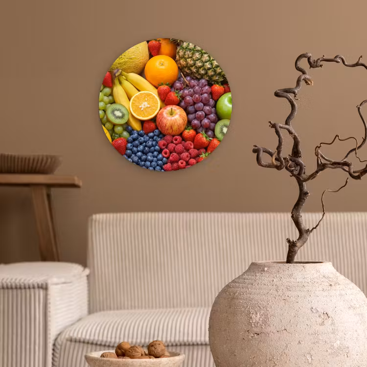 Muurcirkel - Eten - Fruit - Vers - Kleurrijk - Voeding — 2
