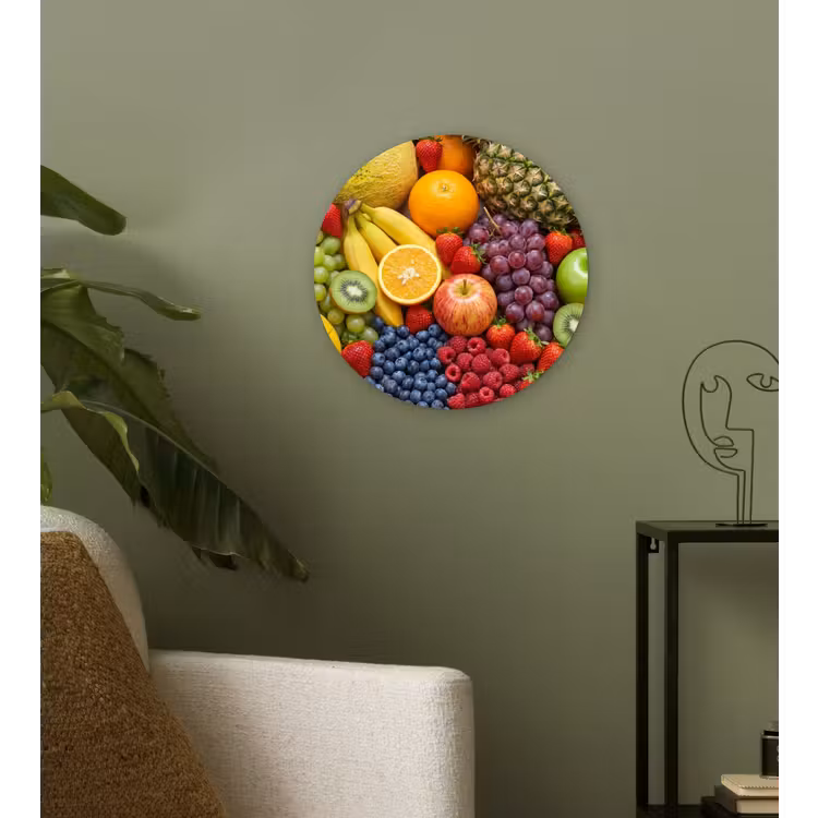 Muurcirkel - Eten - Fruit - Vers - Kleurrijk - Voeding — 3