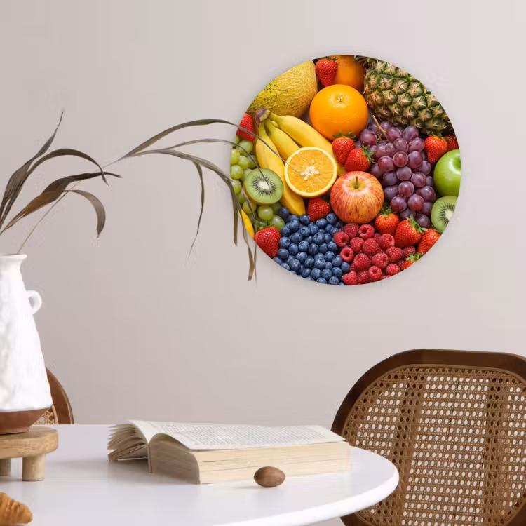 Muurcirkel - Eten - Fruit - Vers - Kleurrijk - Voeding — 4