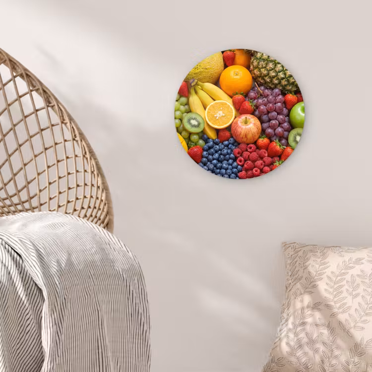 Muurcirkel - Eten - Fruit - Vers - Kleurrijk - Voeding — 5