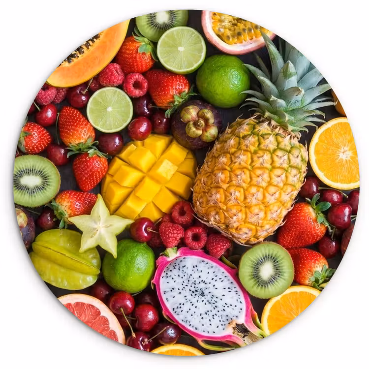Muurcirkel - Fruit - Assortiment - Vers - Gezond - Kleurrijk — 1