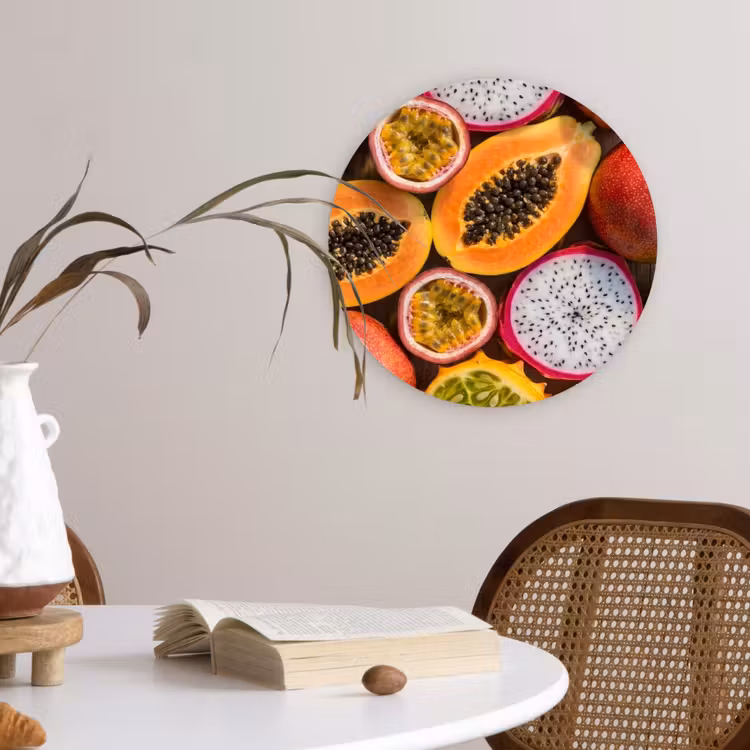 Muurcirkel - Fruit - Geopend - Tropisch - Eten - Kleurrijk — 4