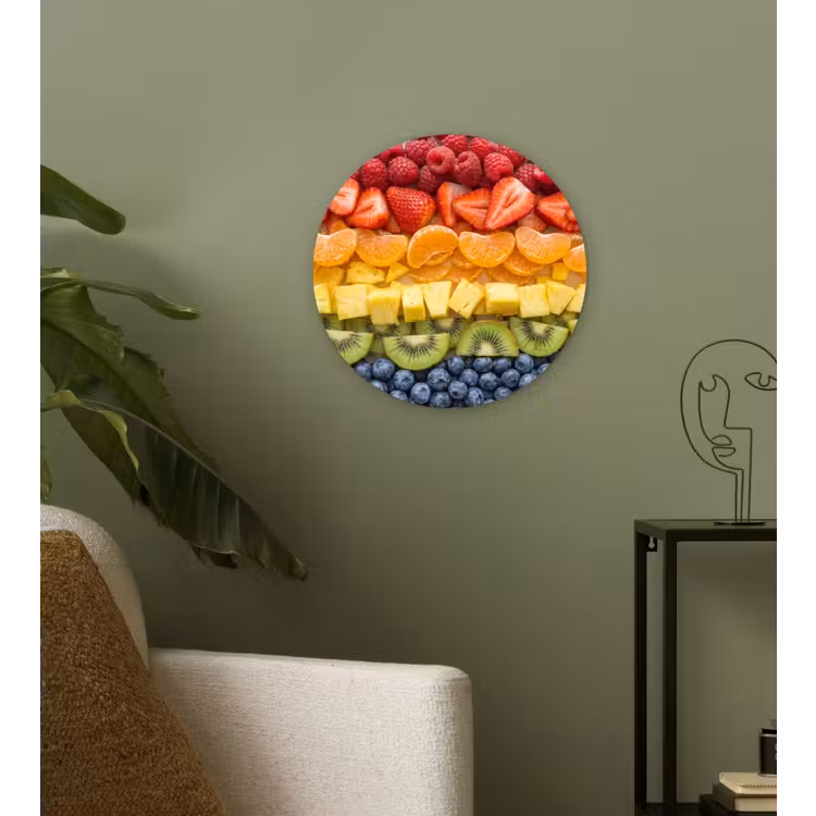 Muurcirkel - Fruit - Regenboog - Gezond - Kleurrijk — 3