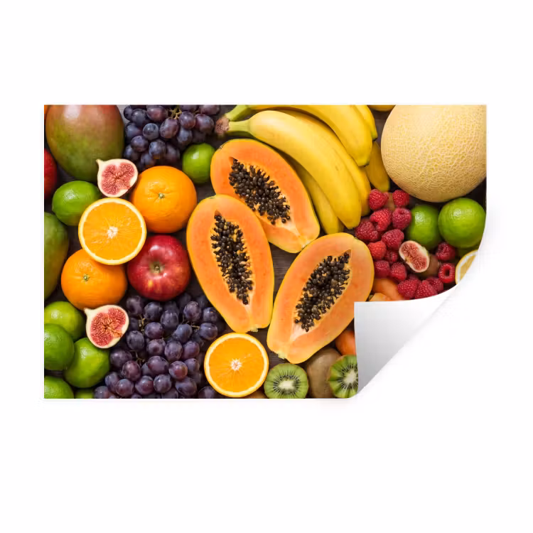 Muursticker - Eten - Fruit - Groenten - Vers - Kleurrijk — 1