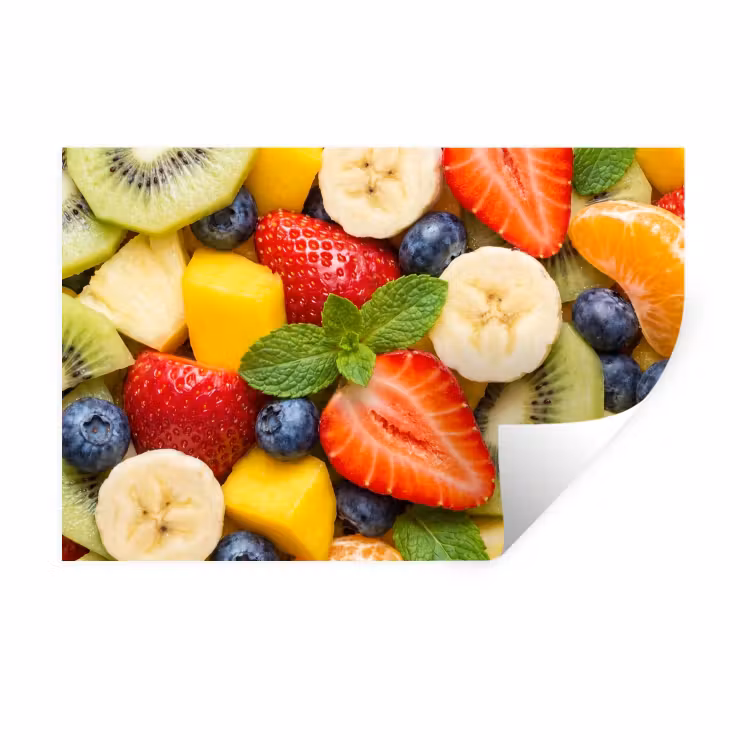 Muursticker - Fruit - Plakjes - Eten - Kleurrijk — 1