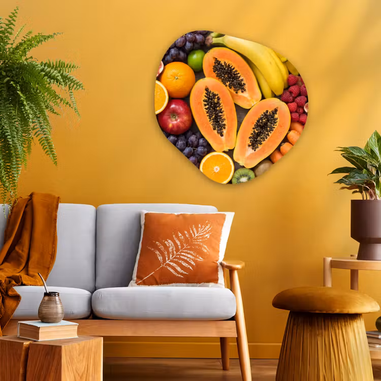 Organische schilderij - Aluminium - Eten - Fruit - Groenten - Vers - Kleurrijk — 3