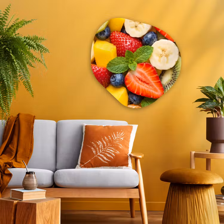 Organische schilderij - Aluminium - Fruit - Plakjes - Eten - Kleurrijk — 3