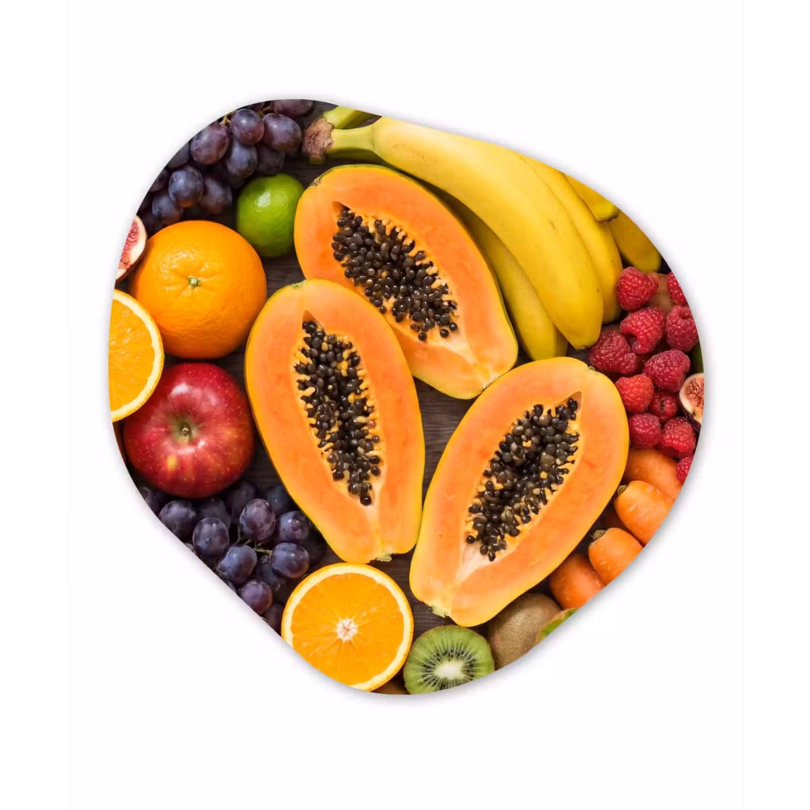 Organisch schilderij - Forex - Eten - Fruit - Groenten - Vers - Kleurrijk — 1