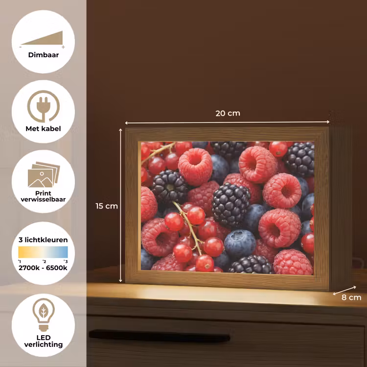 Lightbox - Wandlamp - Bessen - Mix - Vers - Eten - Kleurrijk — 9