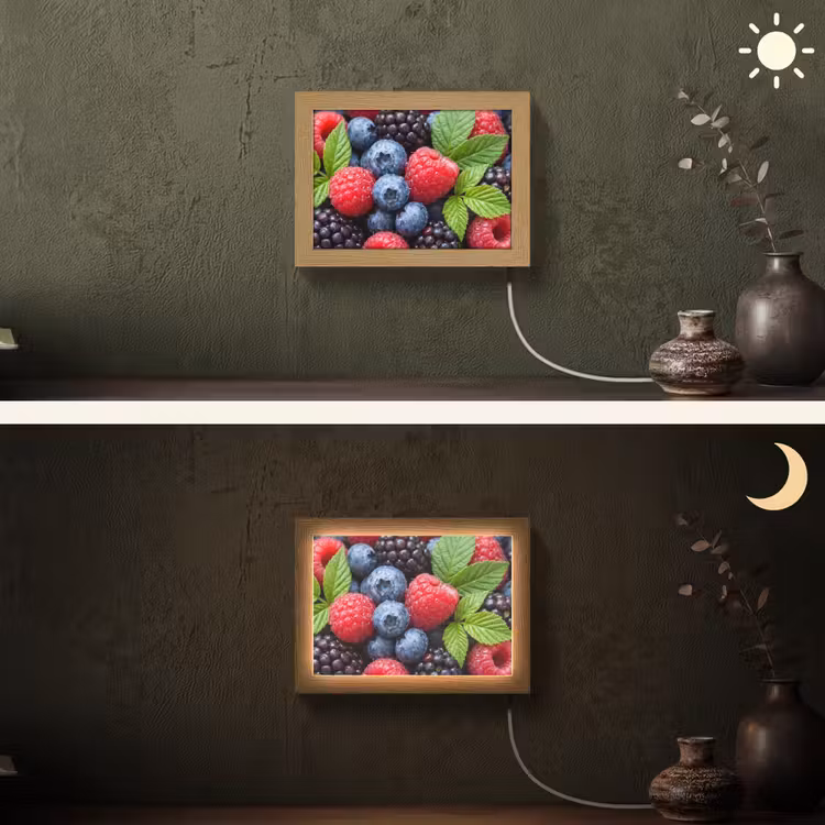 Lightbox - Wandlamp - Bessen - Vers - Waterdruppels - Kleurrijk - Eten — 3