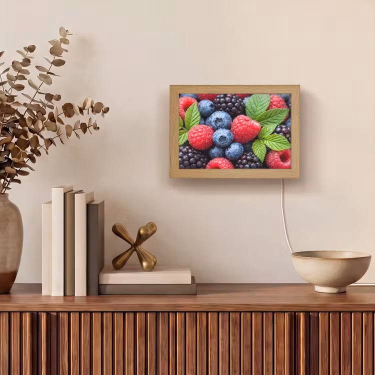 Lightbox - Wandlamp - Bessen - Vers - Waterdruppels - Kleurrijk - Eten — 4