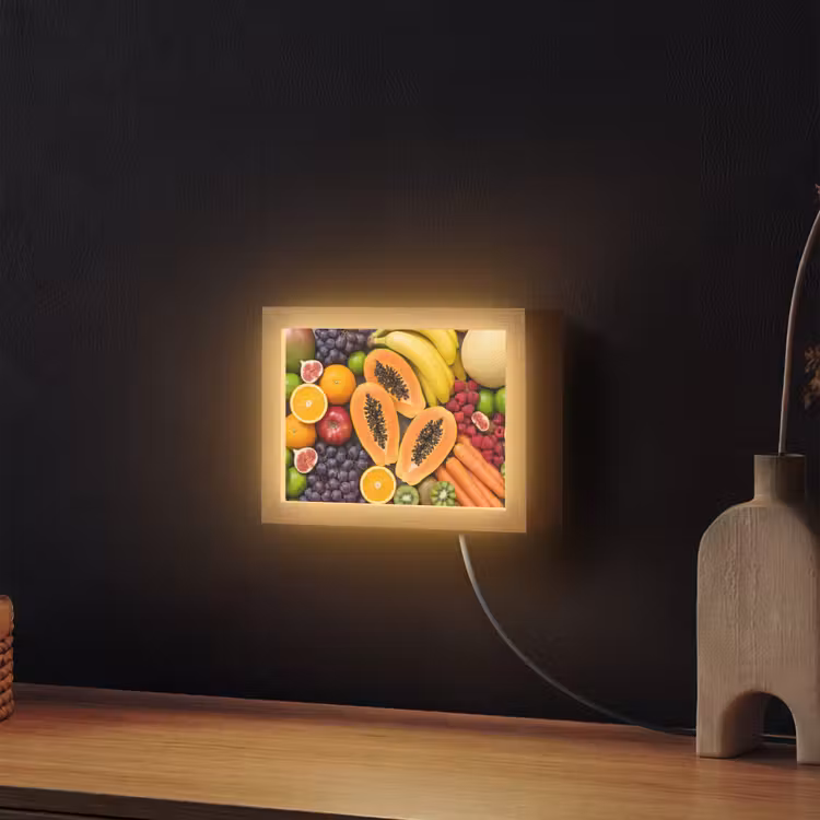 Lightbox - Wandlamp - Eten - Fruit - Groenten - Vers - Kleurrijk — 2