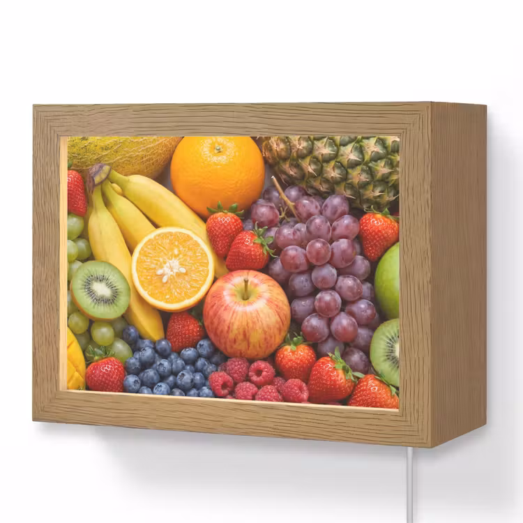 Lightbox - Wandlamp - Eten - Fruit - Vers - Kleurrijk - Voeding — 1