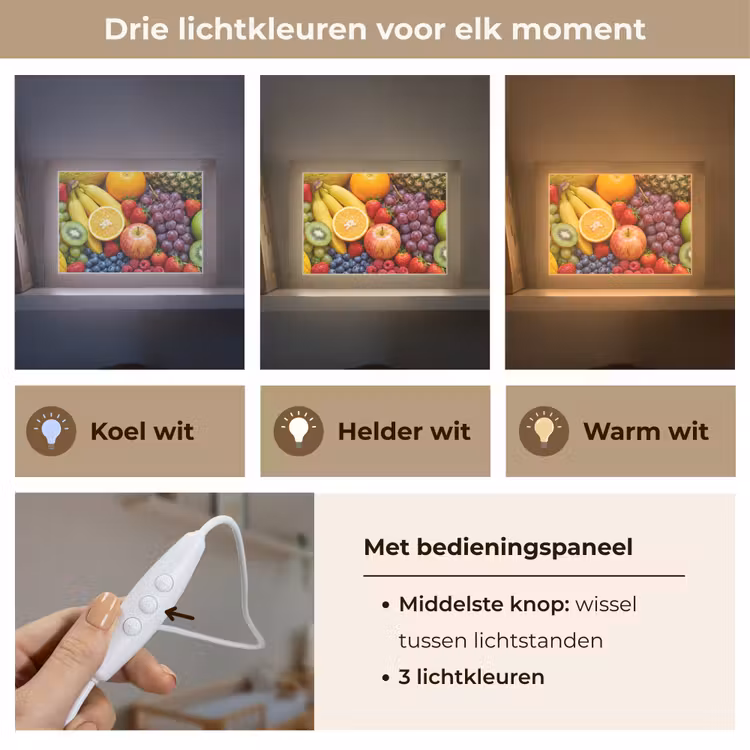 Lightbox - Wandlamp - Eten - Fruit - Vers - Kleurrijk - Voeding — 7