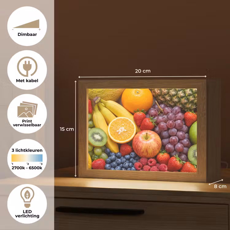 Lightbox - Wandlamp - Eten - Fruit - Vers - Kleurrijk - Voeding — 9