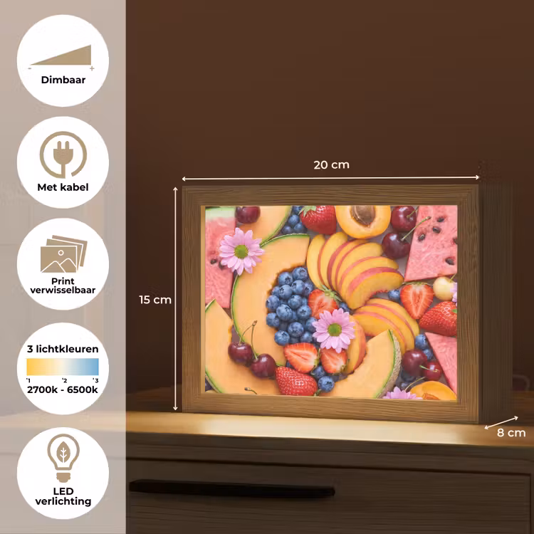 Lightbox - Wandlamp - Eten - Fruit - Zomer - Kleurrijk — 9
