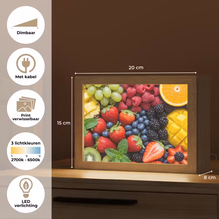 Lightbox - Wandlamp - Fruit - Vers - Kleurrijk - Eten — 9